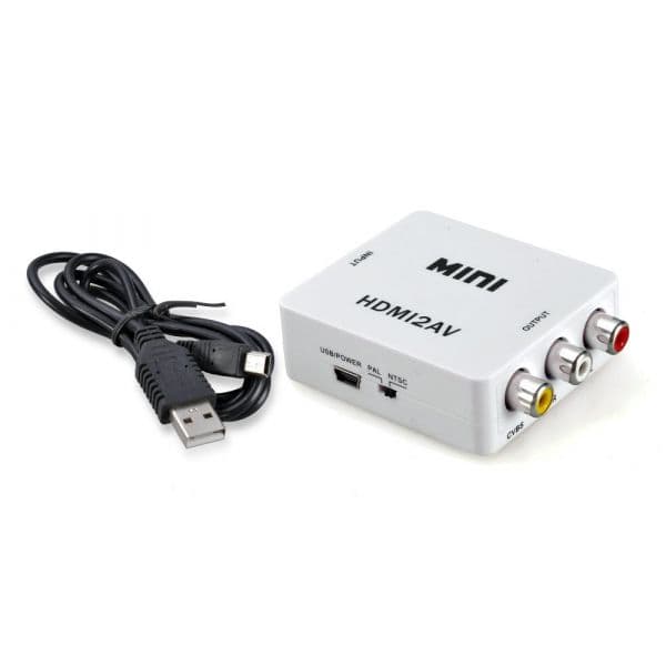 Conversor MINI HDMI para RCA/AV 1080p