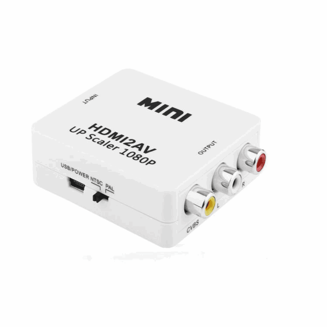 Conversor MINI HDMI para RCA/AV 1080p