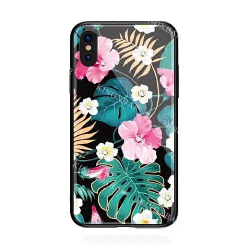 Capa Apple iPhone X / Xs (Flores e Folhas)