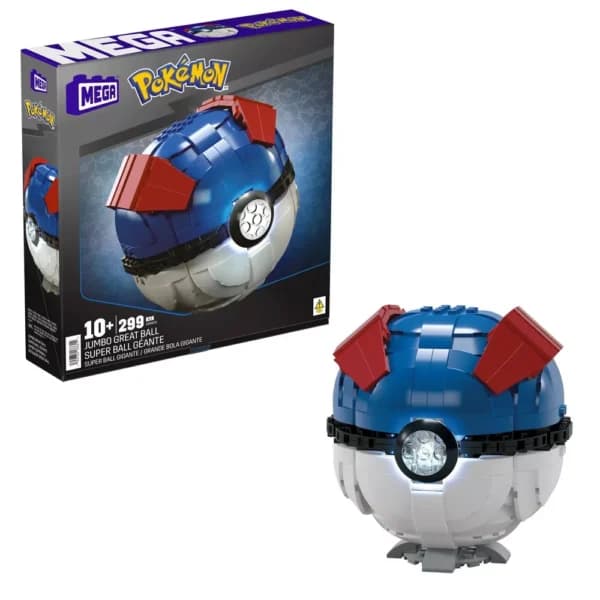 Mattel Mega Pokemon Jumbo Great Ball 299 Peças 10+ - HMW04