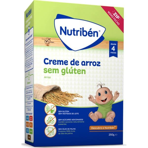 Nutribén Farinha Não Láctea Creme de Arroz sem Glúten 250g