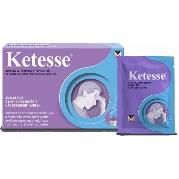 Ketesse 25mg Granulado Solução Oral 20 Saquetas