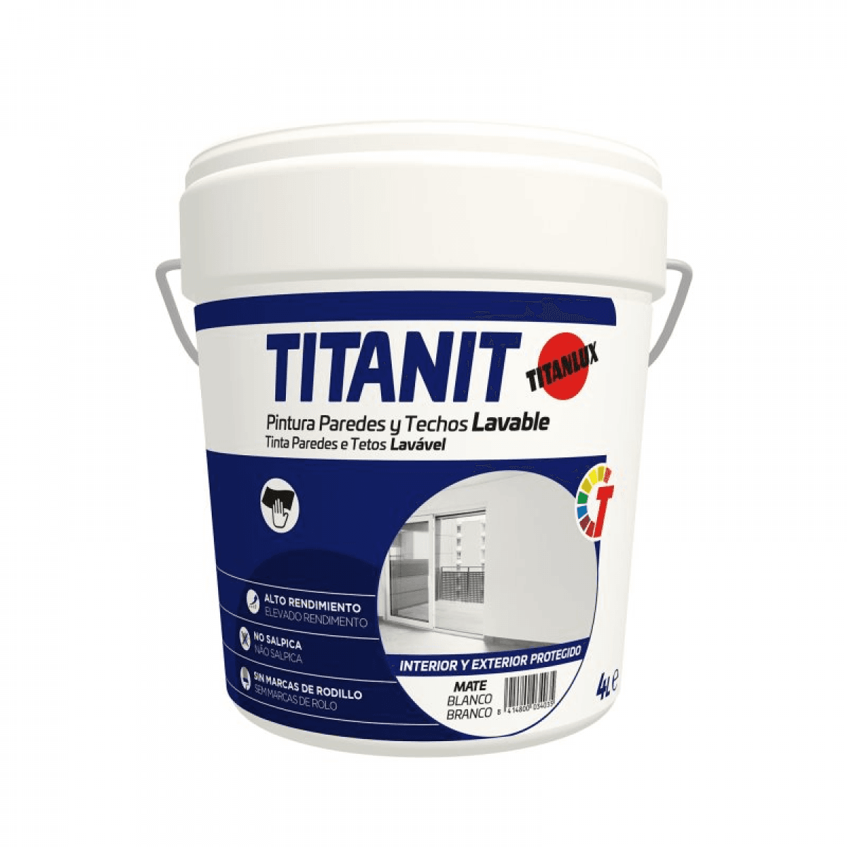 Titan Tinta Plástica Interior Mate Branca 4l
