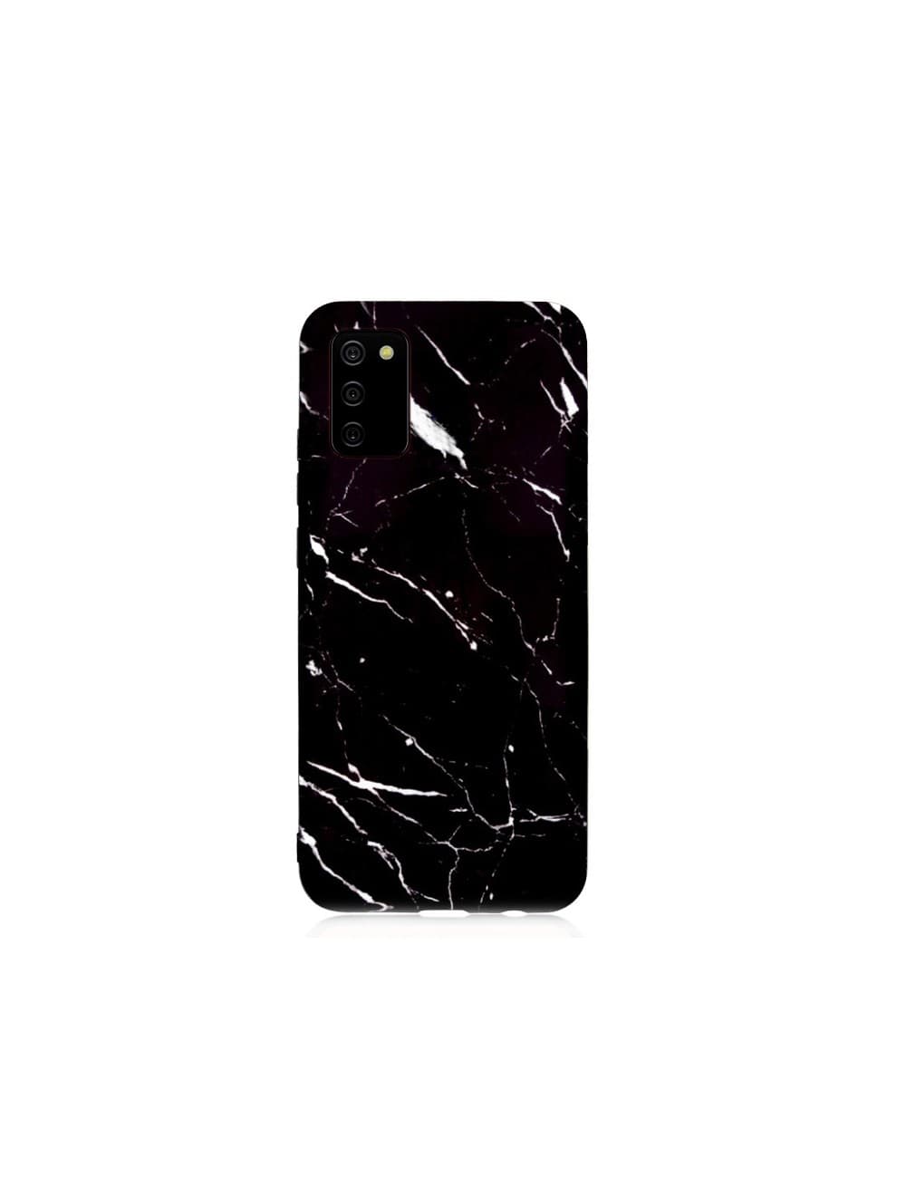 Capa Silicone Marble Samsung Galaxy A02s Preto