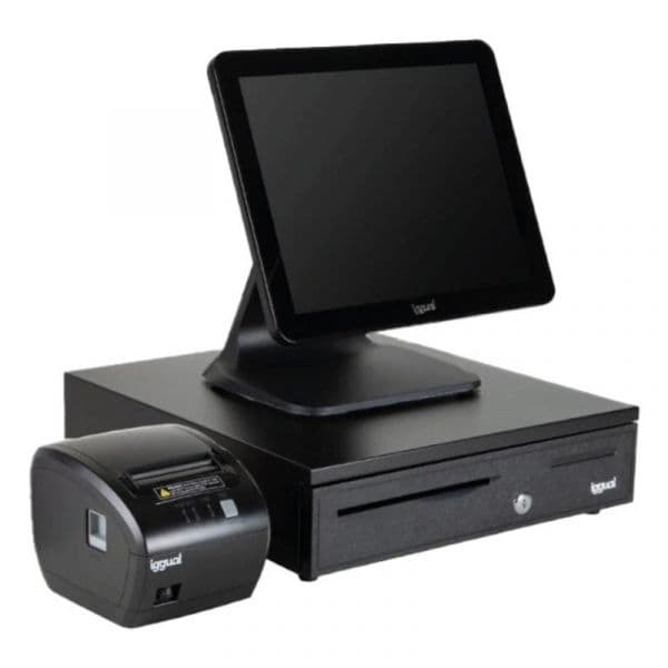 Terminal Ponto de Venda iggual 15 AIO EASY 80 IRON-50 Intel N100 SSD 128GB LCD Touch