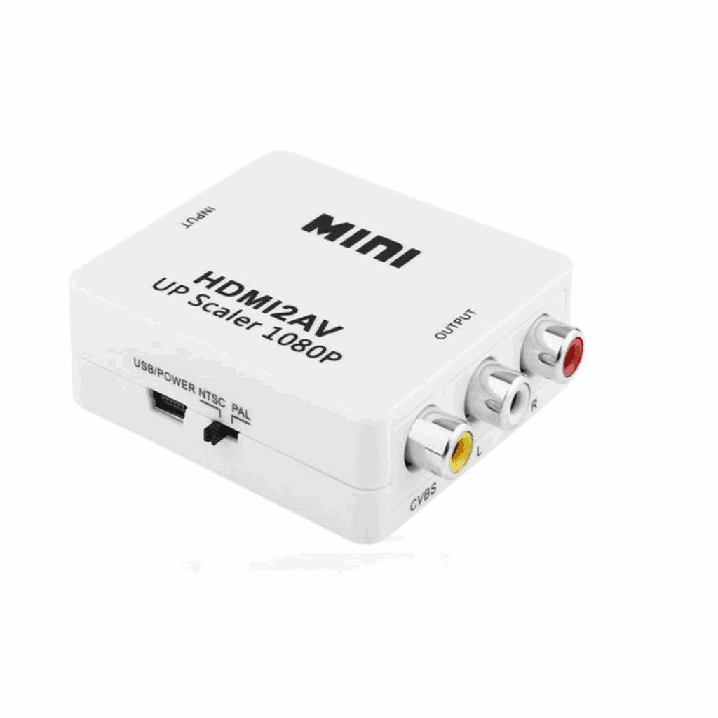 Conversor MINI HDMI para RCA/AV 1080p