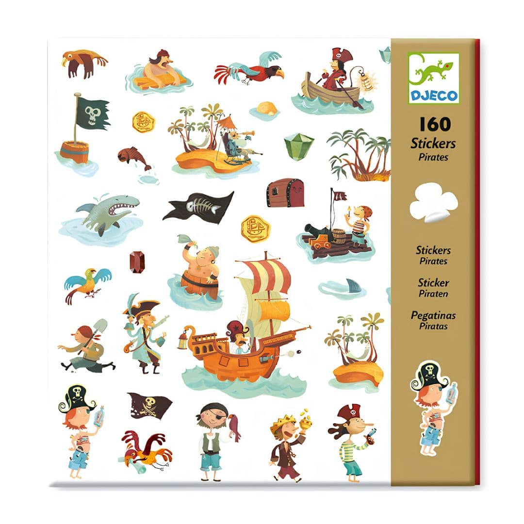 Djeco ataque dos piratas – 160 autocolantes criativos +4 anos