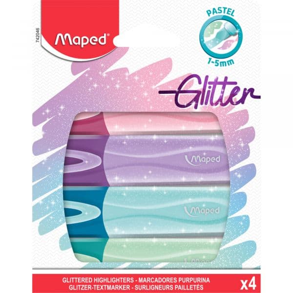 Maped Marcador Glitter Pastel C/4 Cores - MAP742046