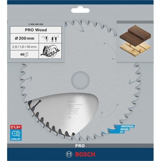 Disco PRO Wood, 200 x 2,8 x 30 mm, T48 refª 2608640620 BOSCH