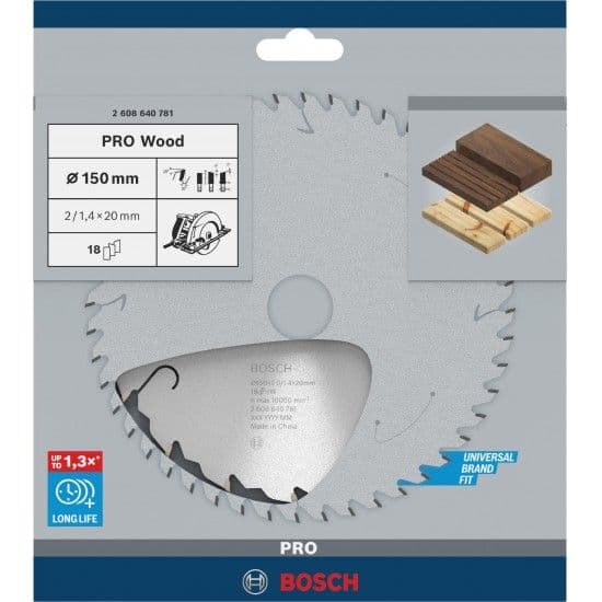 Disco PRO Wood, 150 x 2 x 20 mm refª 2608640781 BOSCH