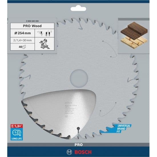 Bosch Professional Op Wo B 254x30-40 Circular Saw Blade Prateado