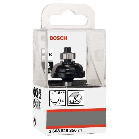 Fresa  Bit Classical Cove, R 6.3, Shank 8 mm refª 2608628356 BOSCH