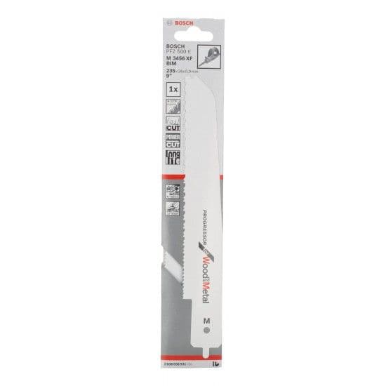 Lâmina de serra sabre M 3456 XF para serra multi-usos Bosch PFZ 500 EProgressor for Wood and Metal refª 2608656931 BOSCH