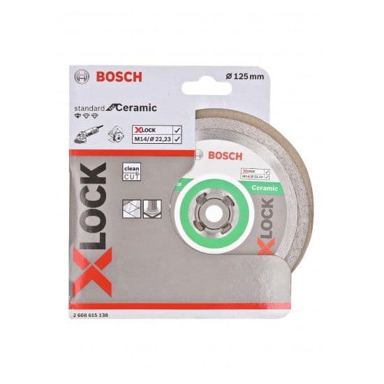 Disco de corte com diamante X-LOCK Standard for Ceramic 125x22,23x1,6x7 refª 2608615138 BOSCH