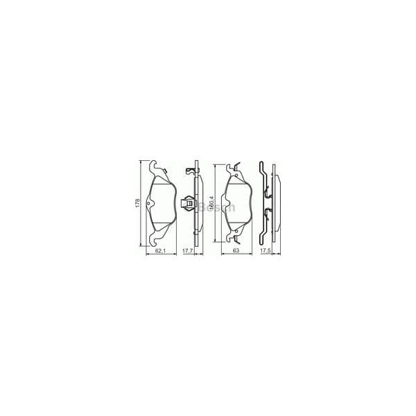 BOSCH Jogo de pastilhas para travão de disco - 3165143657966