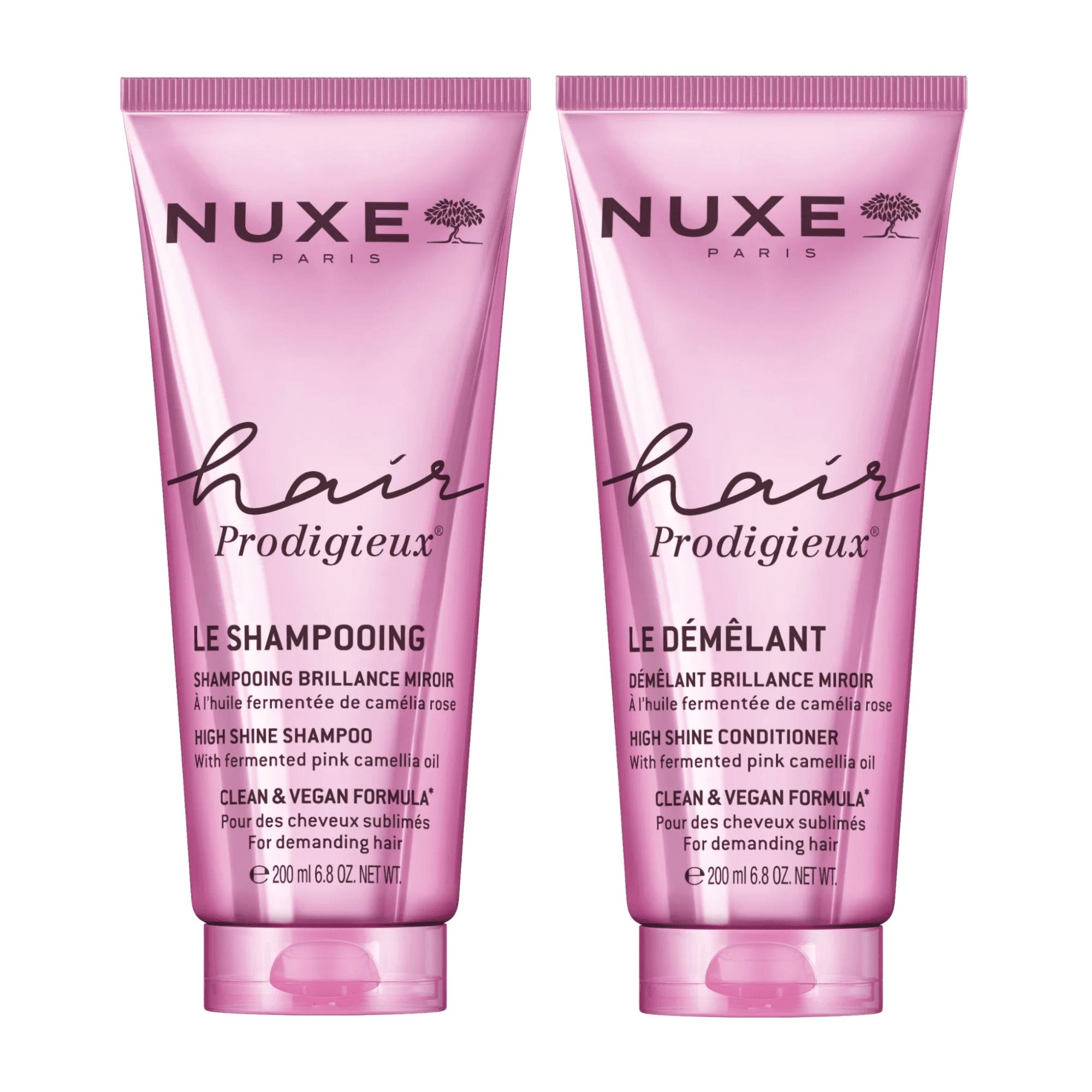 Nuxe Hair Prodigieux Shampoo Brilho Sublime 200ml + Condicionador Alto Brilho 200ml