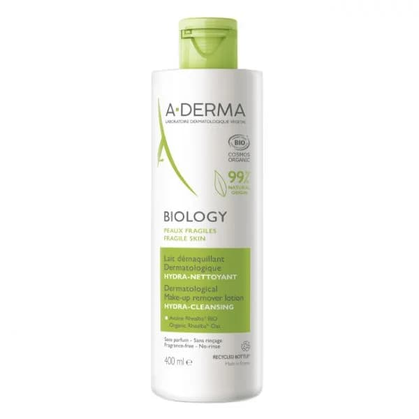 A-Derma Biology Leite Desmaquilhante Dermatológico 400ml
