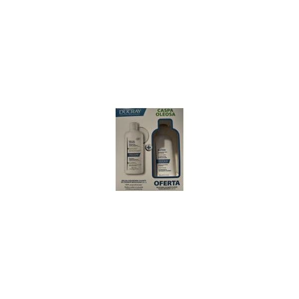 Ducray Caspa Oleosa Kelual Squanorm Champô Regulador 400 ml + Elution Champô Suave Equilibrante 200 ml