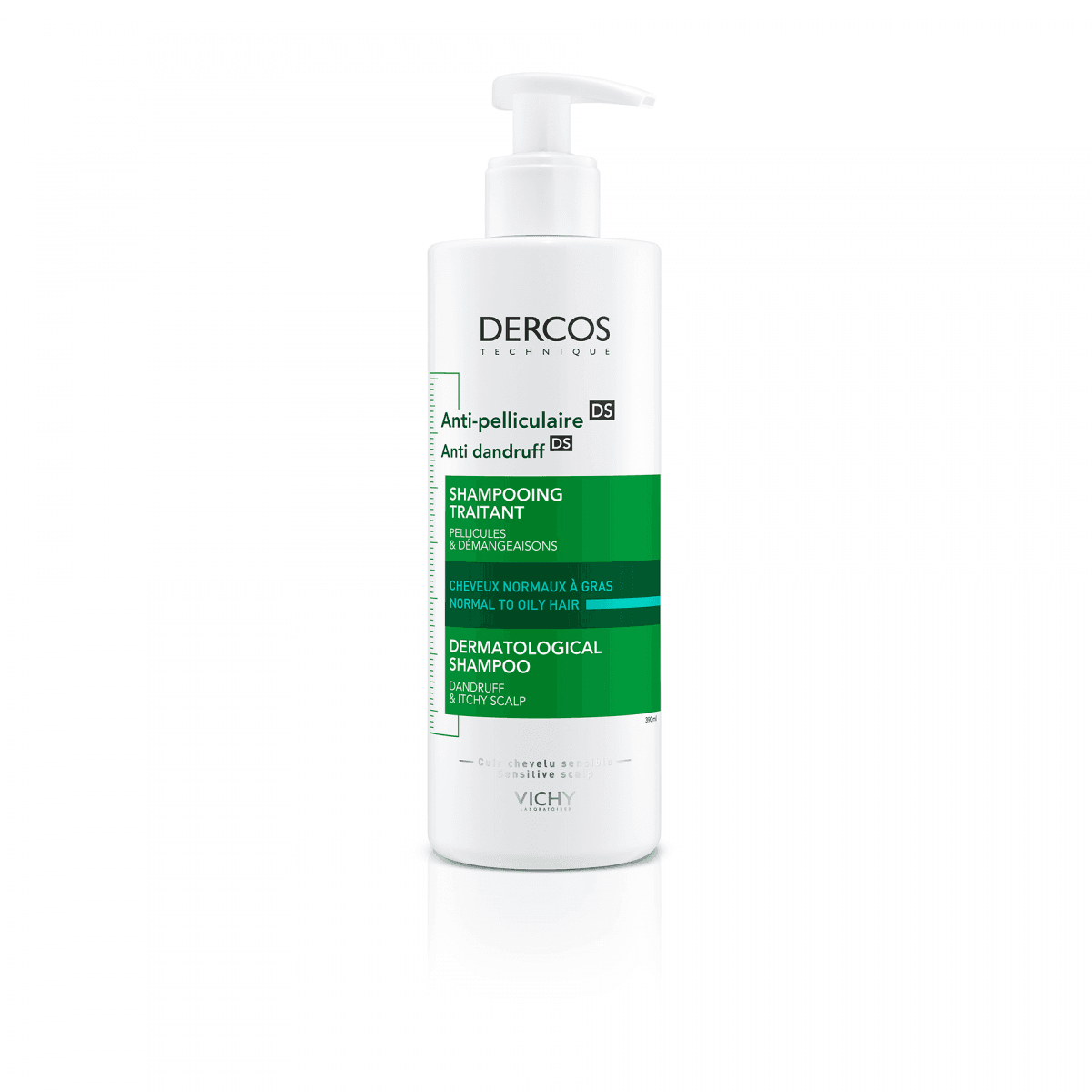 VICHY DERCOS CHAMPÔ DE TRATAMENTO ANTICASPA CABELOS NORMAIS A OLEOSOS 400ML | WOWFARMA