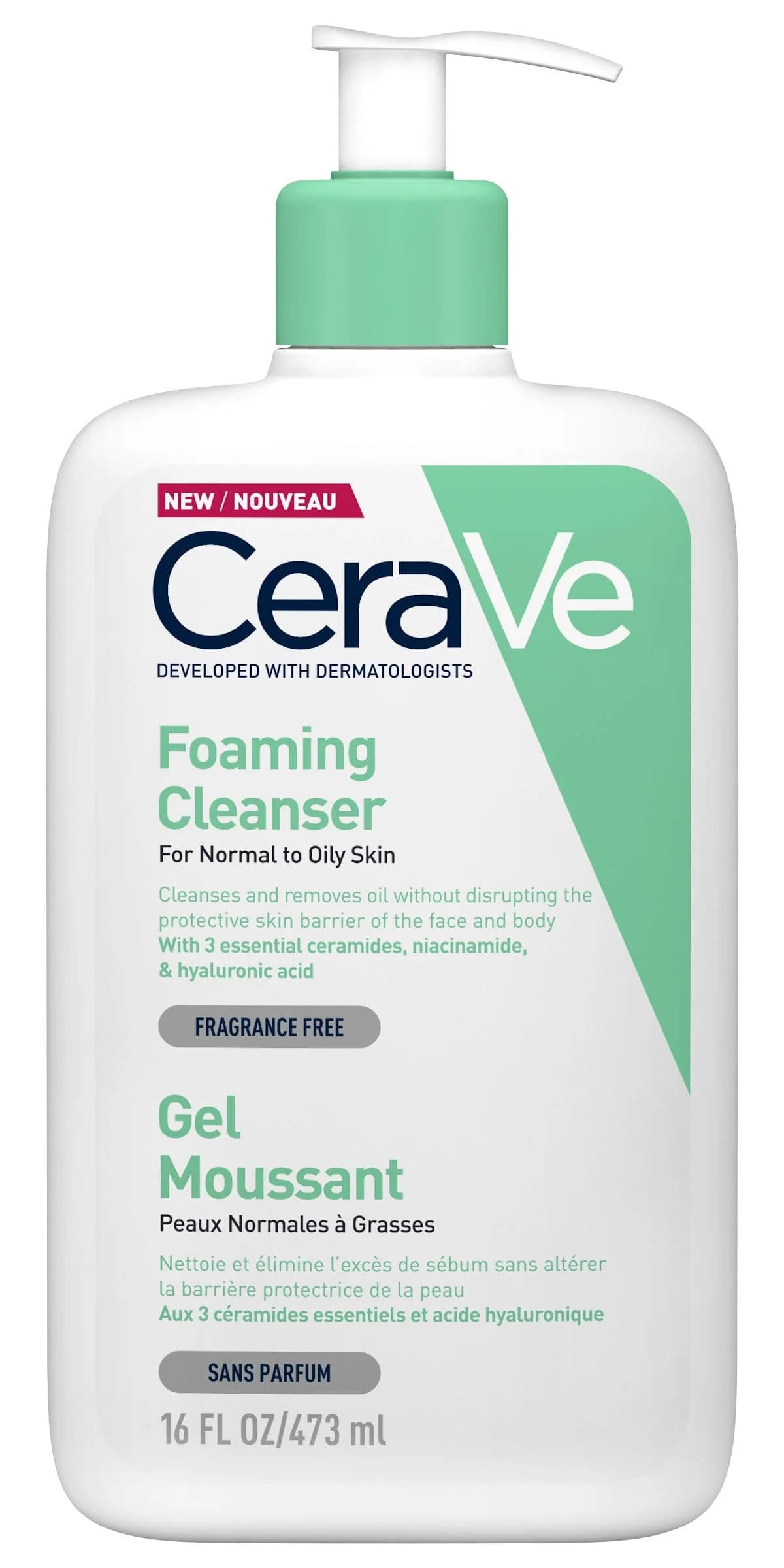 CeraVe Foaming Cleanser Gel Limpiador Espumoso 473ml