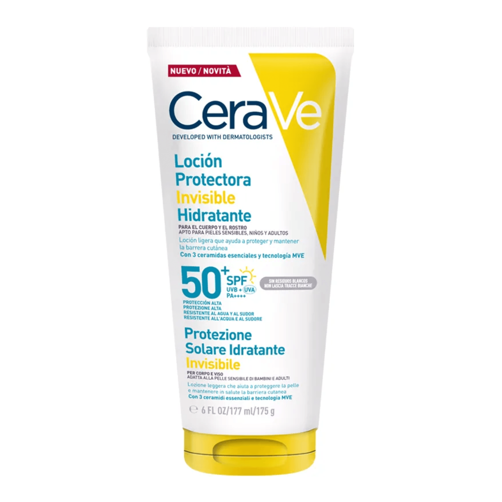 Protetor Solar CeraVe Loção Invisível Hidratante SPF50+ 177ml