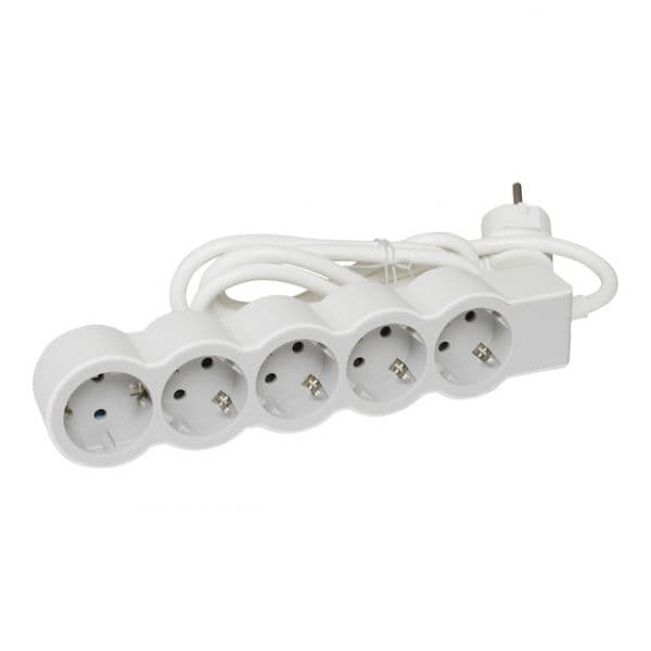 Legrand Bloco 5 Tomadas 2p + T 1.5m Branco/cinz.