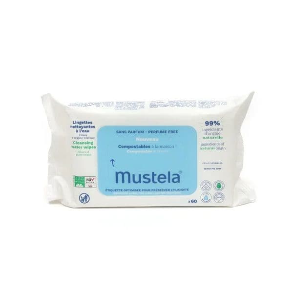 Mustela Bebé Toalhetes de Limpeza Sem Perfume 60 Unidades