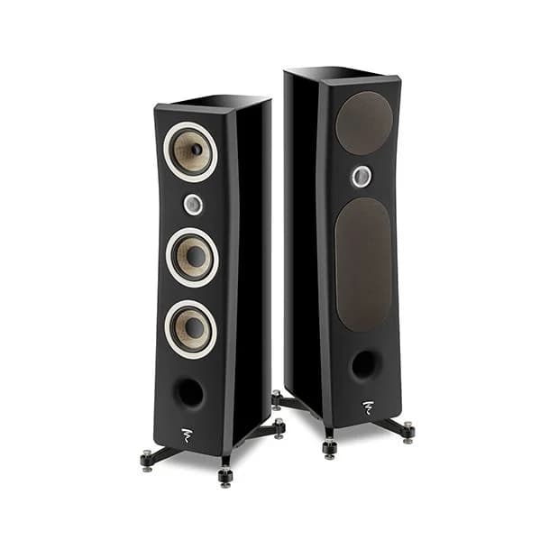 Focal Colunas de Chão, 3 Vias, Bass Reflex Kanta Nº 2, Black Lacquer/peto Mate