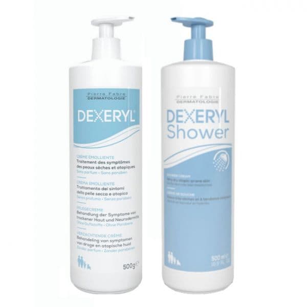 Ducray Dexeryl Creme 500ml + Creme de Banho 500ml