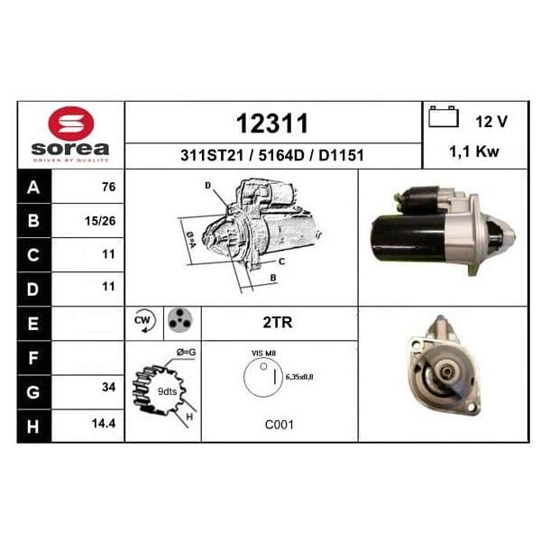 Eai Motor de Arranque - 12311