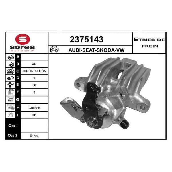 Eai Pinça de Freio Audi / Ar - 2375143