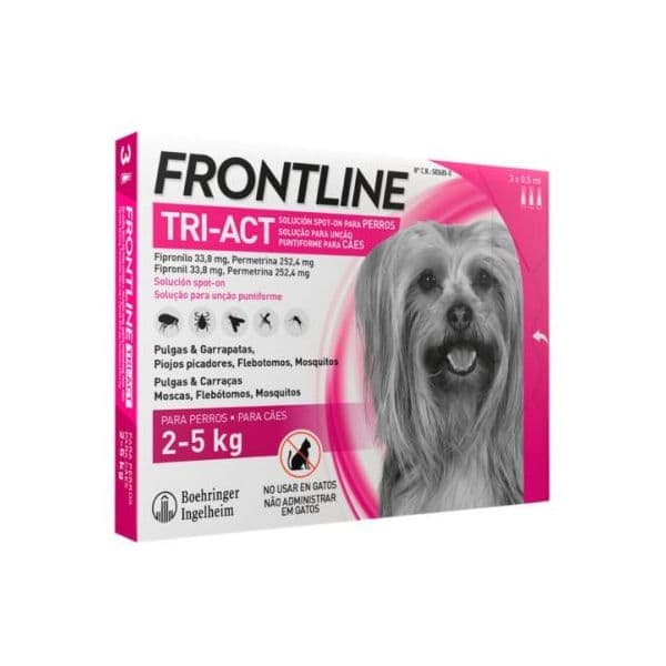Frontline Tri-Act Cão 2-5Kg 3 Pipetas