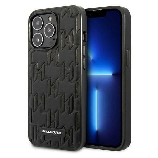 Karl Lagerfeld Capa Monogram Plaque para iPhone 13 Pro / iPhone 13 Black