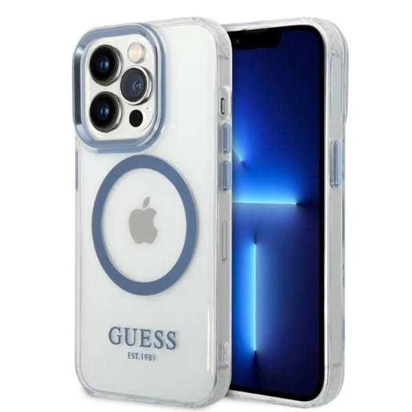 Guess Capa Dura para iPhone 14 Pro Max Blue