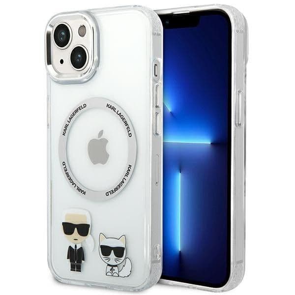 KLHMP14MHKCT iphone 14 Plus 6.7 "hardcase Transparent / Transparent Karl & Choupette Aluminum Magsafe