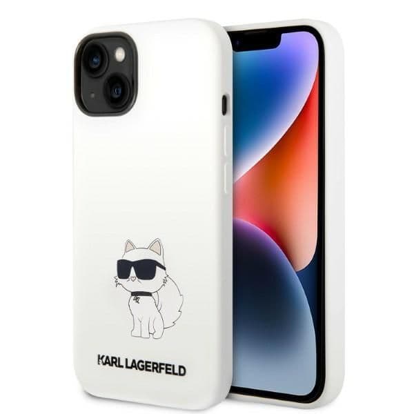 Karl Lagerfeld Capa Hardcase Silicone para iPhone 14 Plus 6.7" White