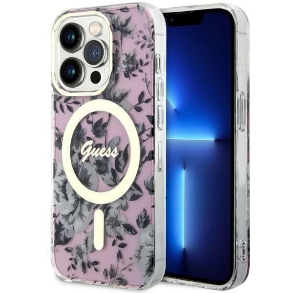 Guess Capa MagSafe para iPhone 14 Pro Pink