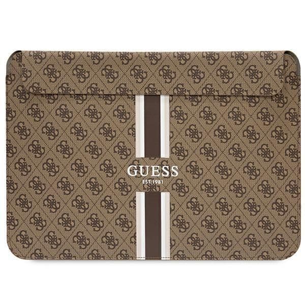 Guess Capa 4G Printed Stripes para Portátil até 16" Castanho
