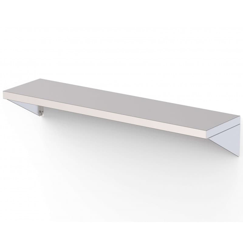 Prateleira de parede de aço inoxidável com suporte 800x400x200mm