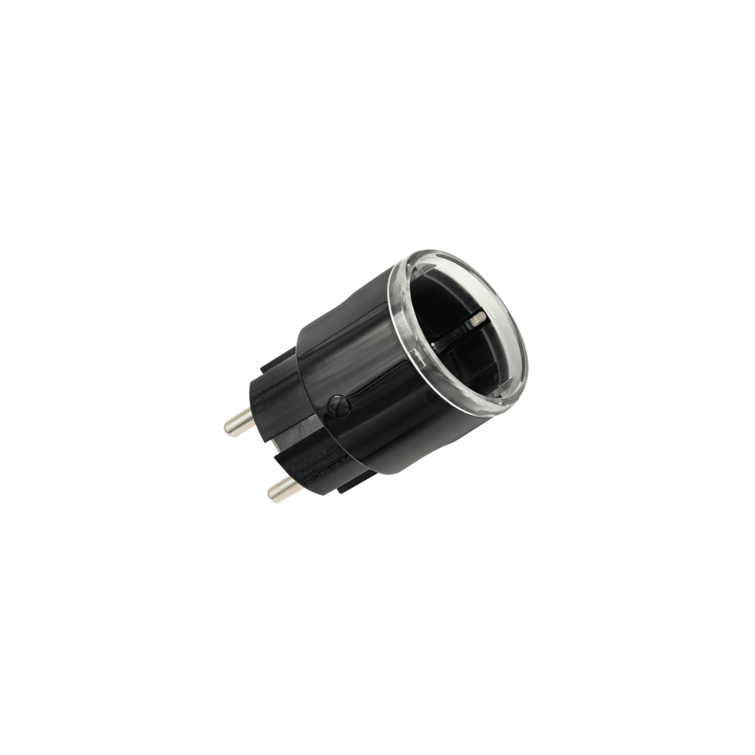 Shelly Tomada inteligente WiFi e Bluetooth compatível com Matter em Preto - Shelly Plug S Gen 3