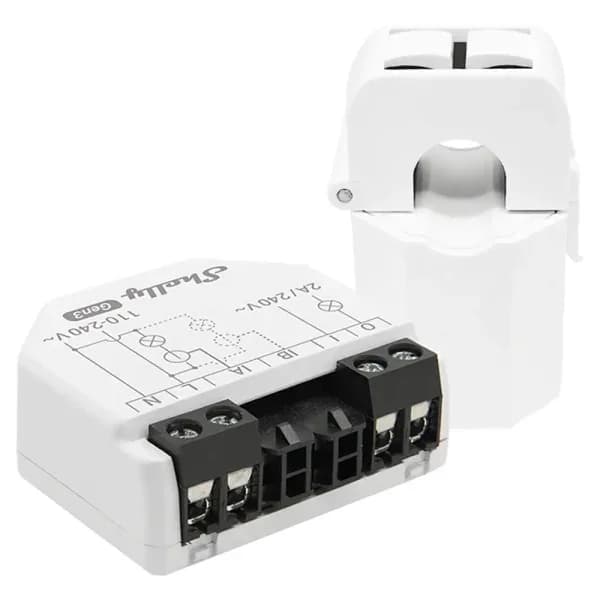 Shelly EM Gen3 - Módulo medidor de consumo duplo WiFi/BT + Núcleo de 50A