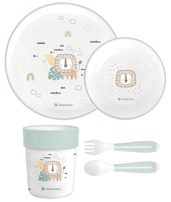 Conjunto refeição de PP Kikka Boo Savanna Menta