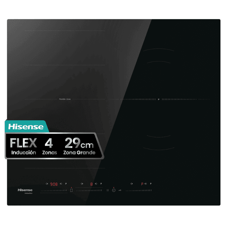 Placa de Indução Hisense HI6352BSCE 7400W 4 Zonas 60cm