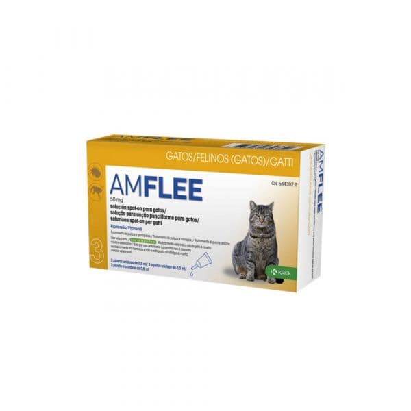 Amflee Spot On Gato 50mg 3 Pipetas