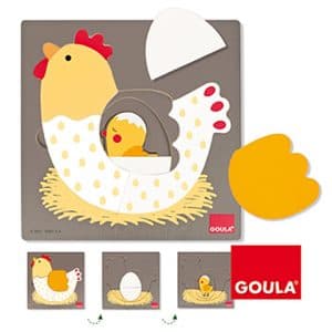 Puzzle 3 níveis Galinha Goula