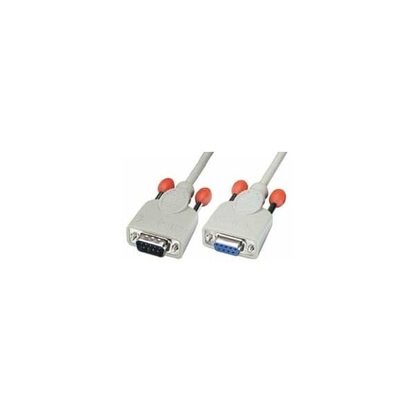 Lindy Cabo RS232 9 Pinos D-Sub Macho/Fêmea 0.5m Cinzento
