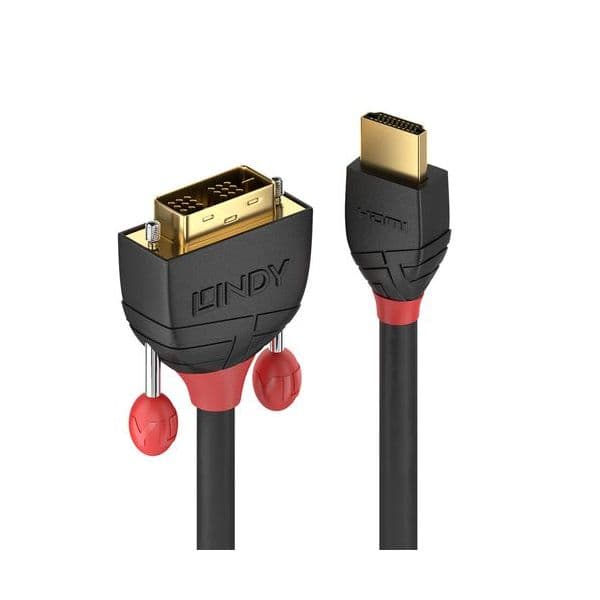 Lindy Hdmi para Dvi-d Single Link Cabo Black Line 5m
