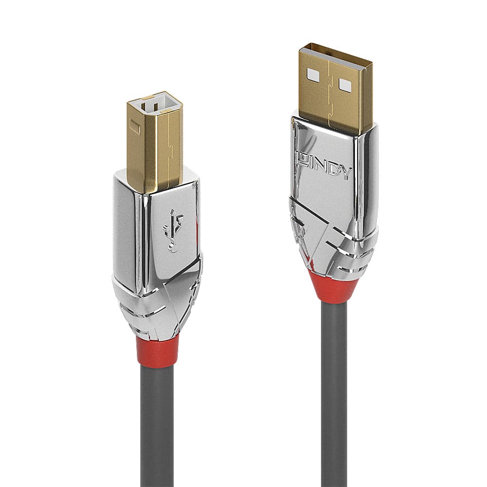 Lindy 36640 cabo USB 0,5 m USB 2.0 USB A USB B Cinzento