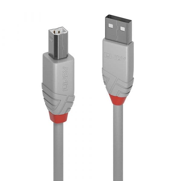 Lindy - 36682 cable USB 1 m USB 2.0 USB A USB B Gris - 36682