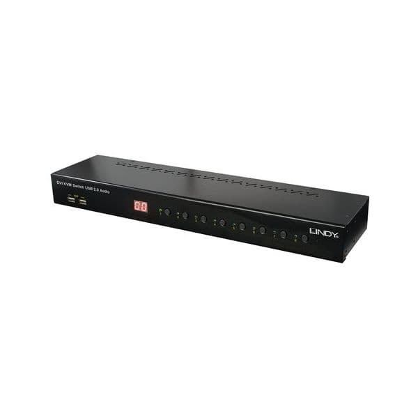 Lindy Dvi-i Single Link USB 2.0 Audio Kvm Switch Pro 8 Port - 39317